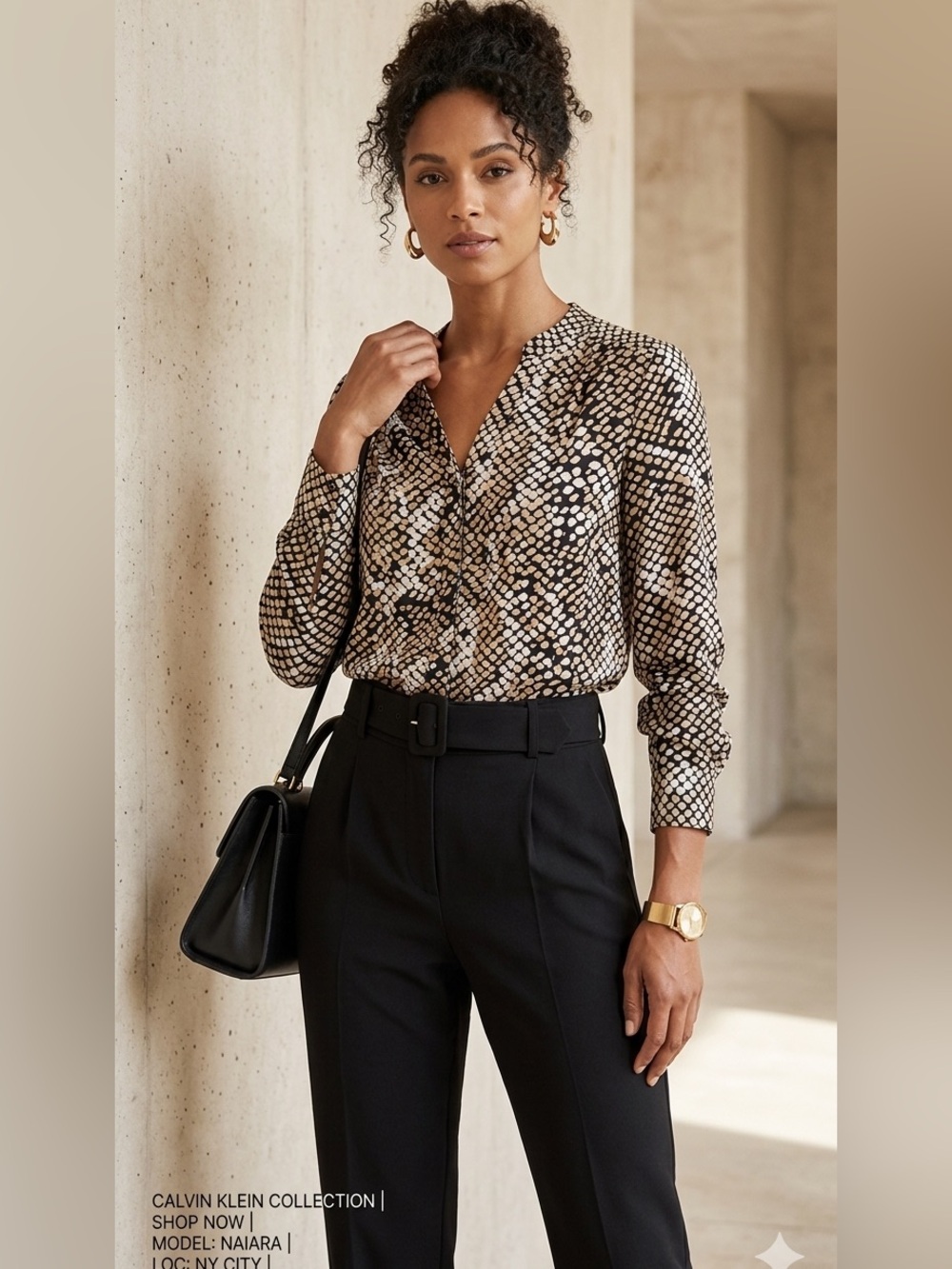 Calvin Klein Animal Print Skirt